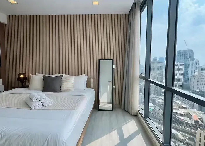 公寓 5minbtsnana/terminal21/skyviewpool/cook&wash/wifi - 曼谷